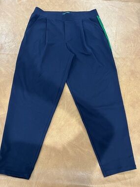Ralph Lauren Navy Pants with Green Side Trim